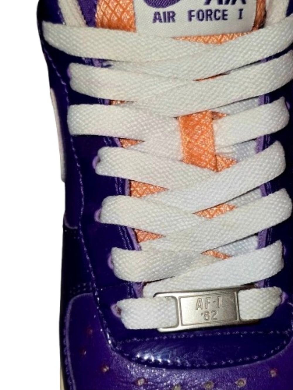 Nike Air Force 1 07 Club Purple Patent Leather Womens Size 7 2009 Rare 315115-51 - Picture 4 of 13